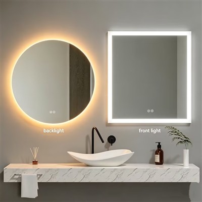 ¿Luz frontal o retroiluminación? Elegir el espejo LED adecuado para su proyecto