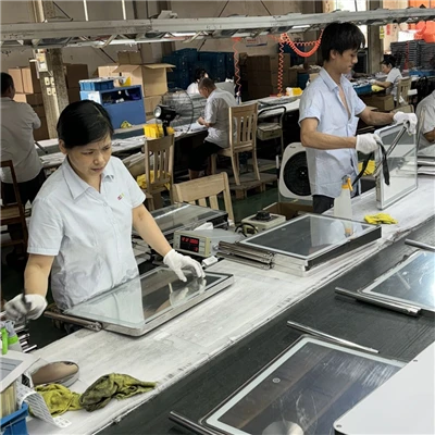 Inspección completa de la producción de espejos de maquillaje LED